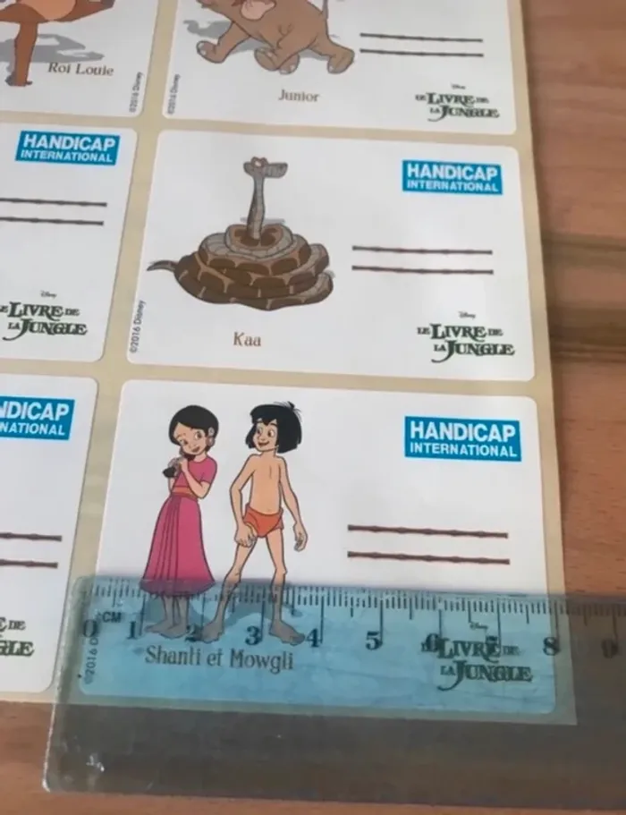 étiquettes neuves le livre de la jungle Handicap international - photo numéro 6