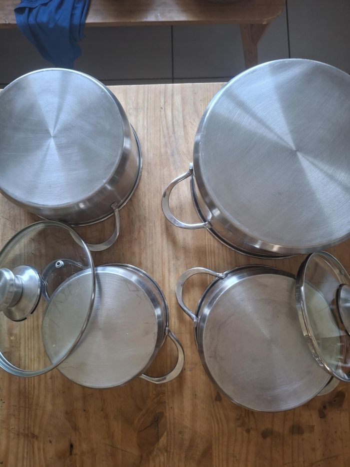 Batterie de 4 faitouts, casseroles en inox tout feux sauf induction - photo numéro 4