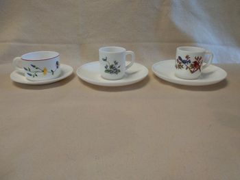 3 ensembles Tasse à café avec sous tasse Arcopal Vintage 