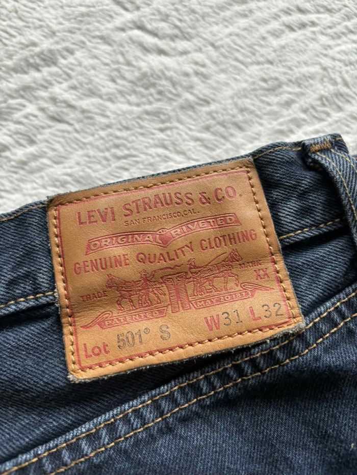 Jean levi’s lot 501 S bleu foncé homme coupe slim taille W28 38 M L32 - photo numéro 2