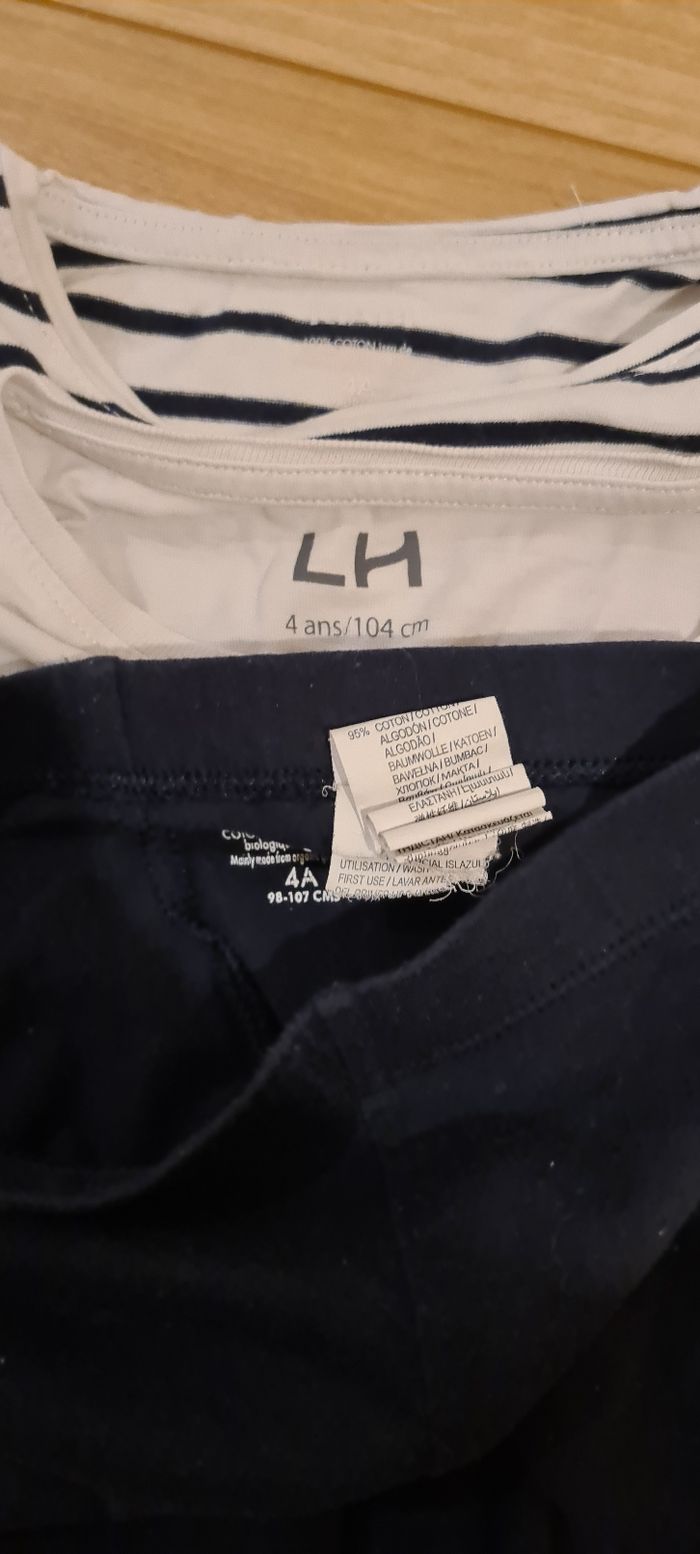 Lot 2 t-shirts ML + 1 legging - photo numéro 2