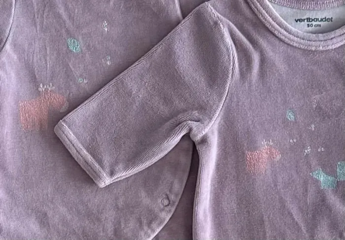 Lot de 2 pyjamas fille vertbaudet 1 et 3 mois 50-60 cm - photo numéro 3