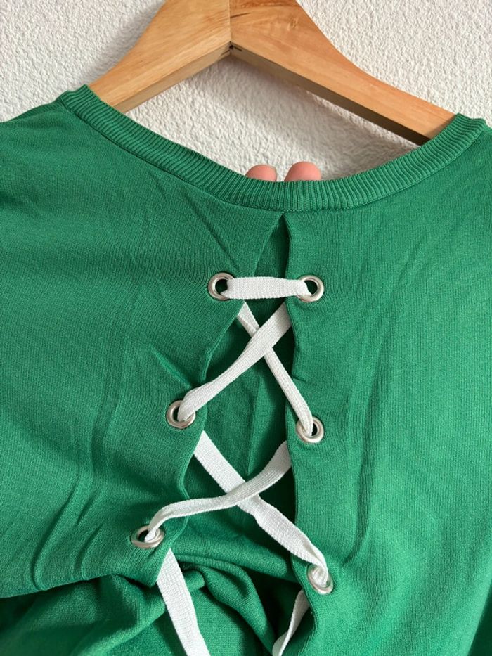 Pull manches courtes vert Naf Naf Taille XS - photo numéro 7