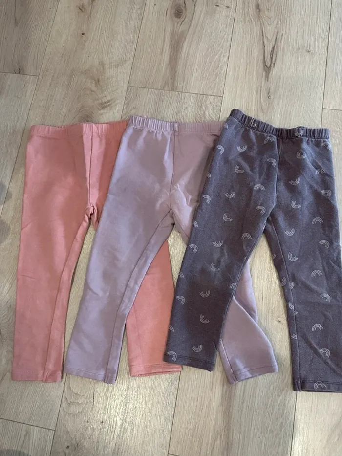 Lot de 3 Legging 36 mois Tex + 4 tee shirt Kiabi 36 mois - photo numéro 2