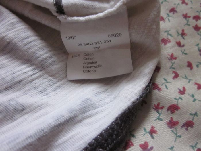 T-Shirt manches longues écru 6 mois - photo numéro 4