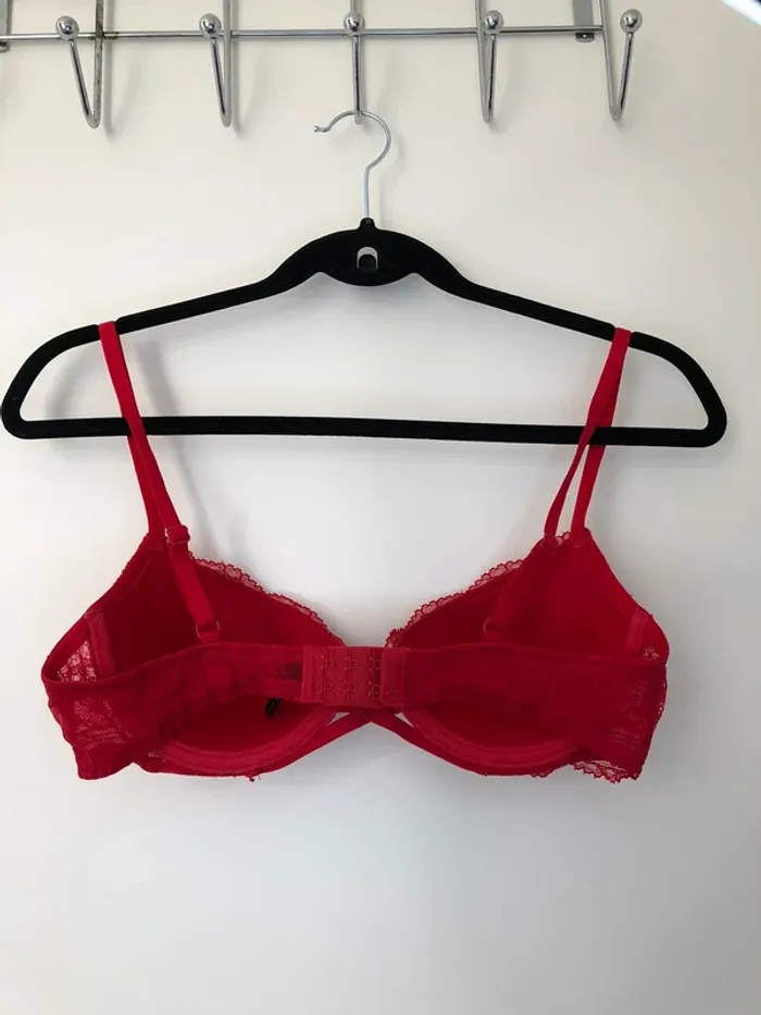 Soutien-gorge rouge dentelle 90C Undiz - photo numéro 3