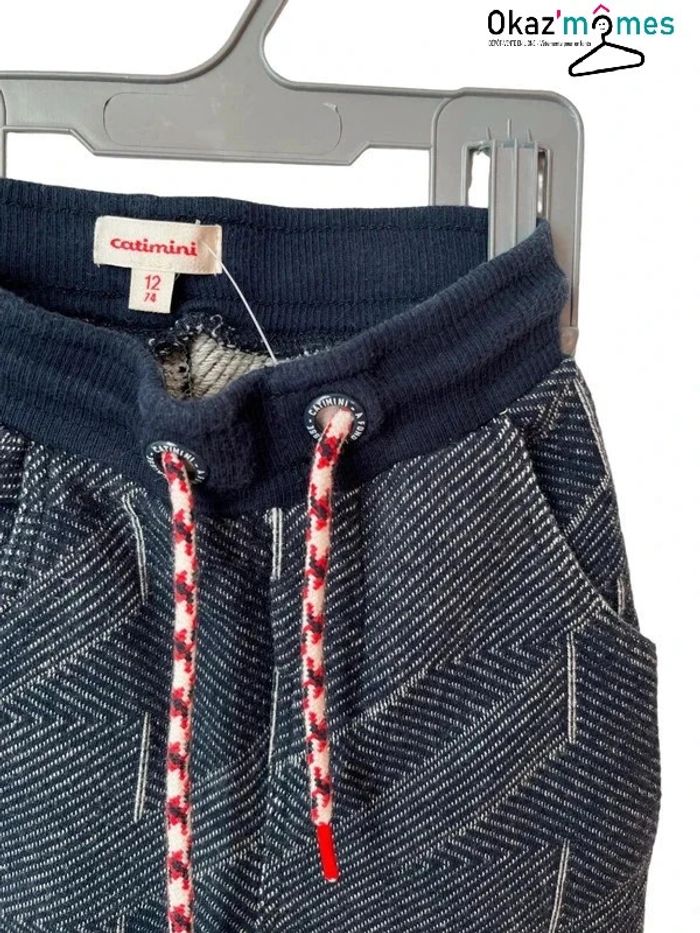 Jogpant (pantalon) bleu marine - Catimini 12 mois (74cm) - photo numéro 3