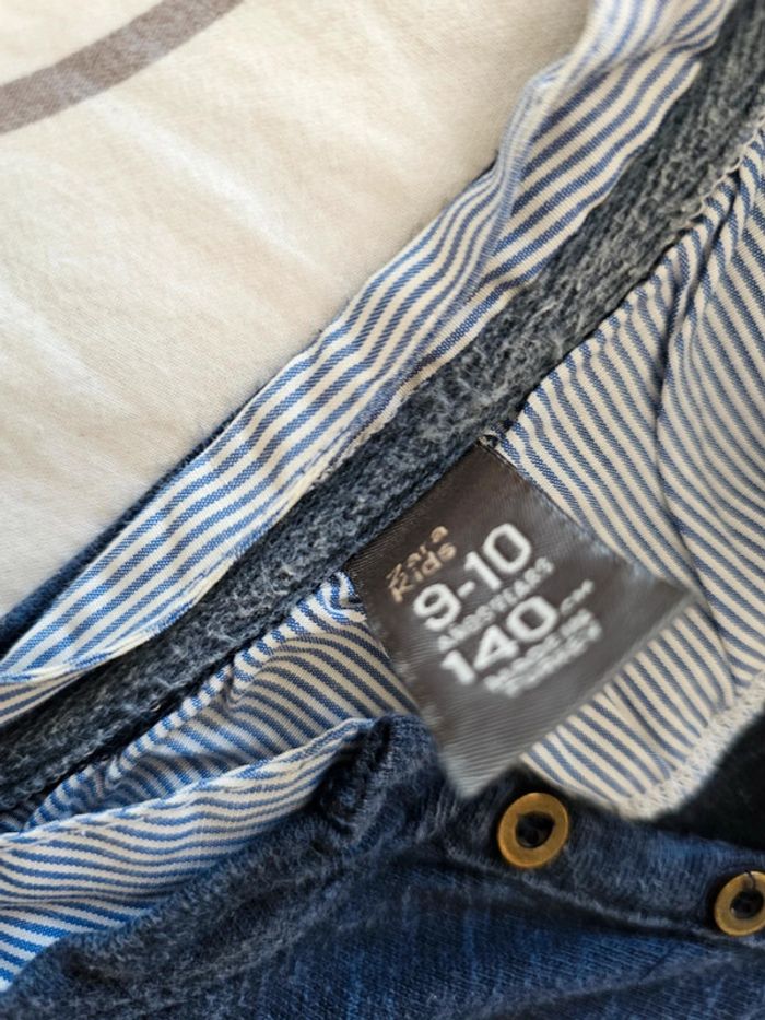 Pull chemise marine Zara 9/10 ans - photo numéro 5