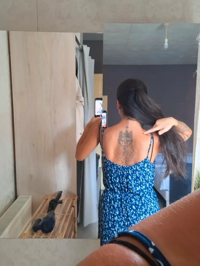 Robe d'été H&M bleu motif fleurie - photo numéro 3