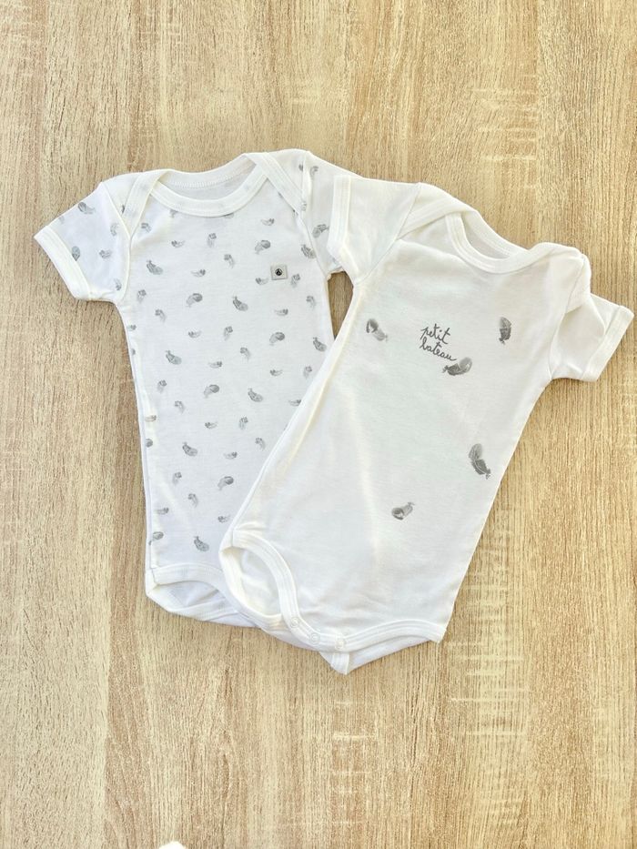 2 bodies manches courtes bébé fille