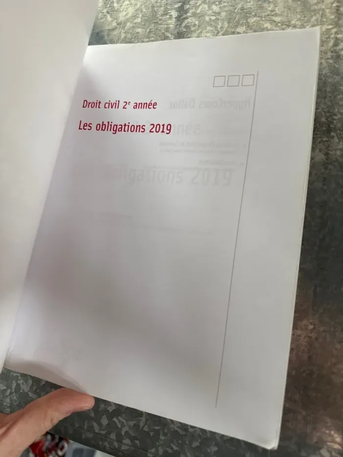 Livre droit civil, deuxième année, les obligations, 2019 - photo numéro 4
