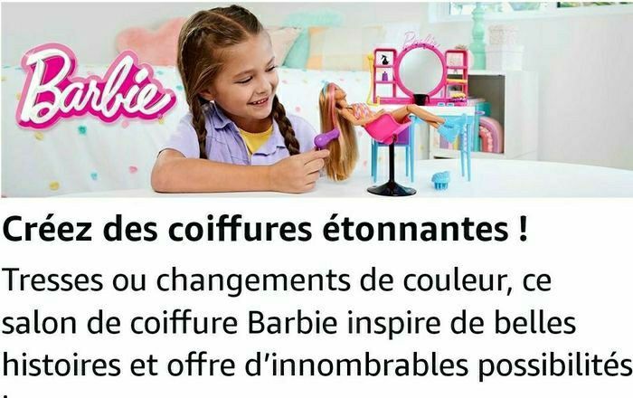 BARBIE SON SALON DE COIFFURE ET ACCESSOIRES POUPEE INCLUSE MATTEL NEUF - photo numéro 5