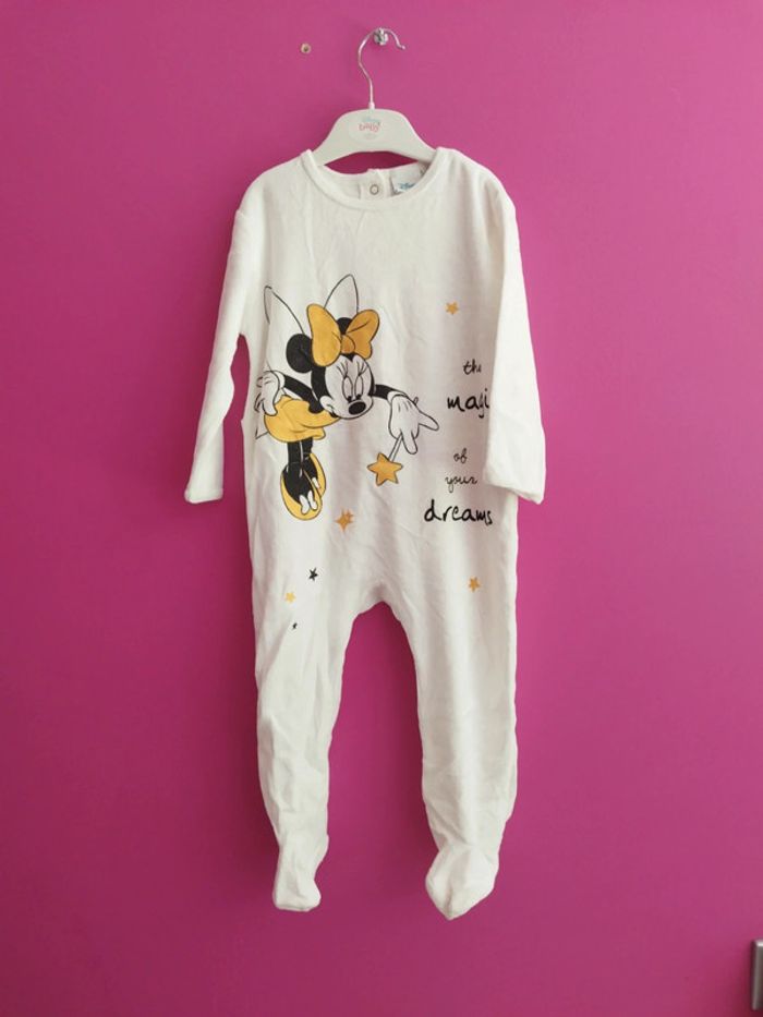 Pyjama velours fille Minnie Disney taille 24 mois b7