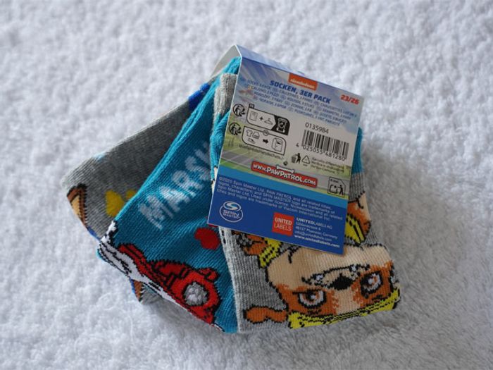 Lot de 3 paires de chaussettes Paw Patrol neuves pour enfants Pointure : 23/26 - photo numéro 3