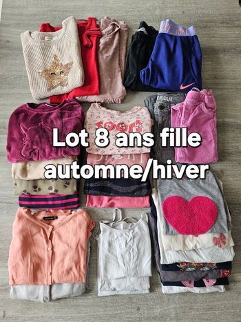 Lot vêtements fille 8 ans