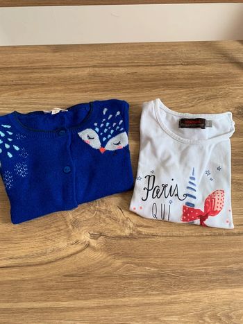 Lot Catimini 3 ans 1 gilet et 1 tee shirt