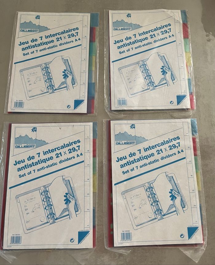 Grands intercalaires plastiques