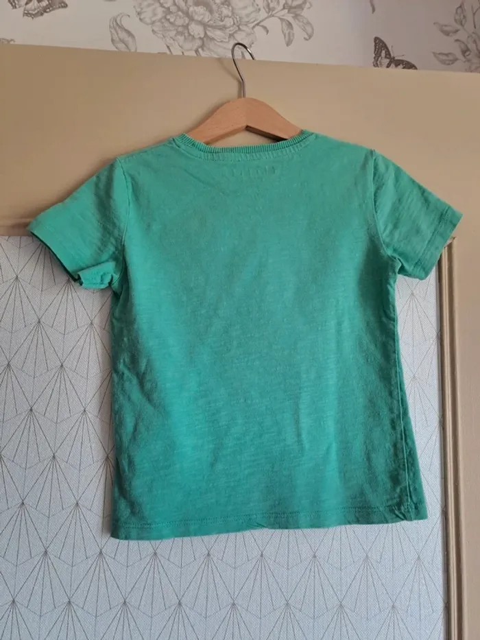 T-shirt garçon 6 ans creeks bleu vert 1 mini tâche de colle - photo numéro 4