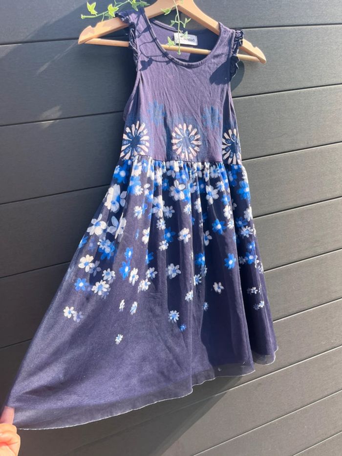 robe fleurie bleu  💙11/12 ans - photo numéro 2