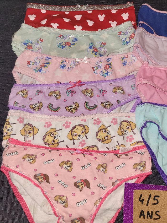 Lot de 10 culottes pat patrouille et minnie - photo numéro 3