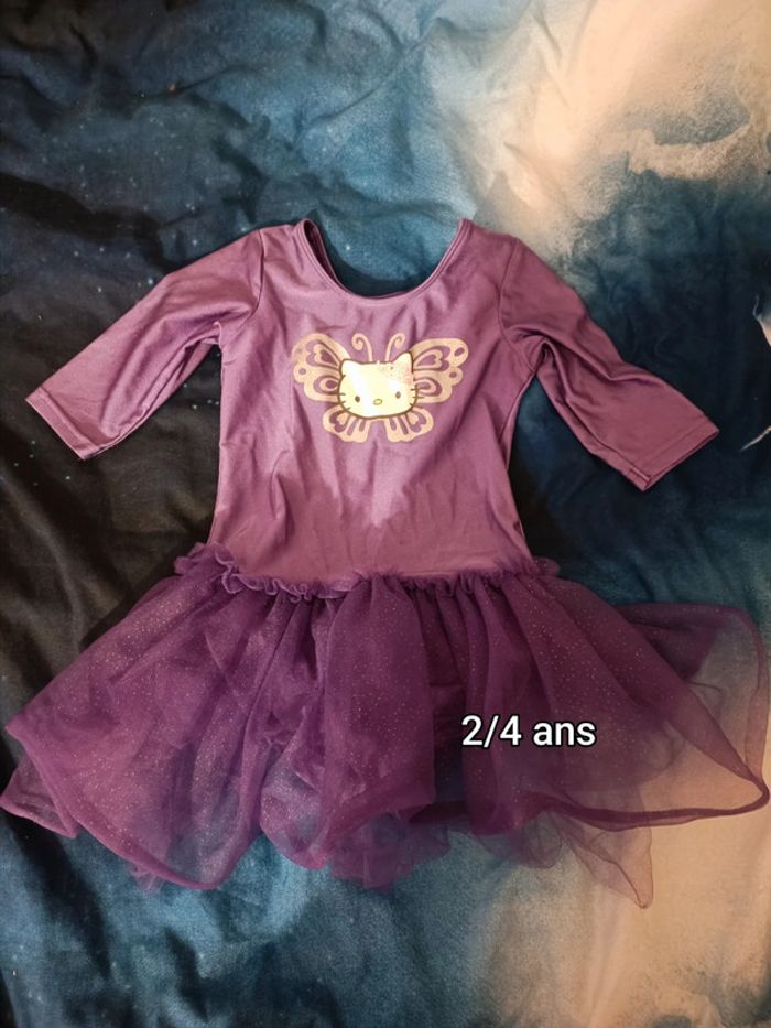 Robe tutu danse violette hello kitty 2/4 ans