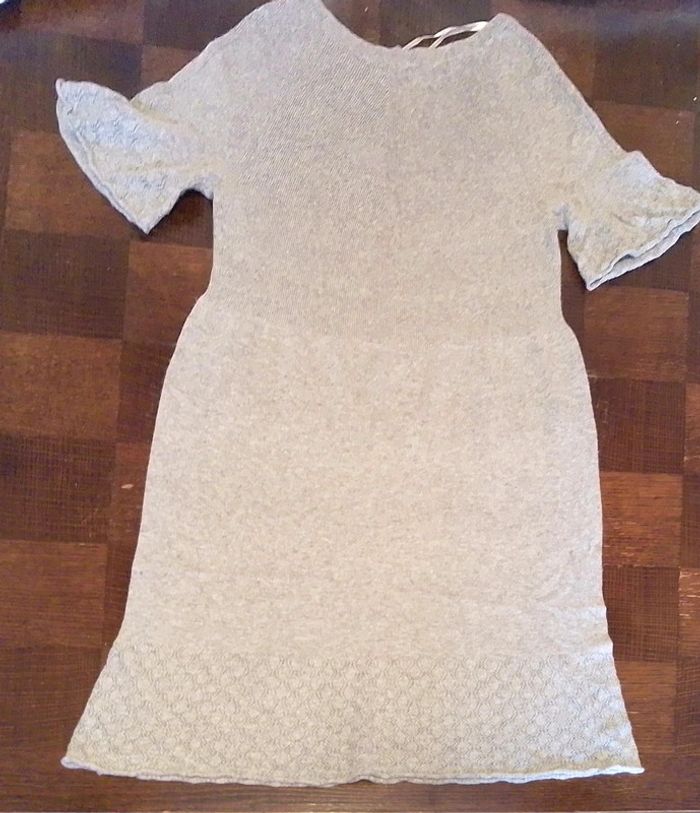 Robe pull grise manche courte - photo numéro 2