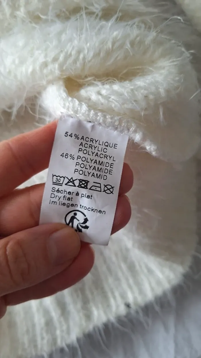 Pull blanc tout doux 38/40 Afibel - photo numéro 4