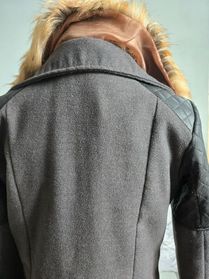 Manteau bi-matiere col amovible. - photo numéro 6