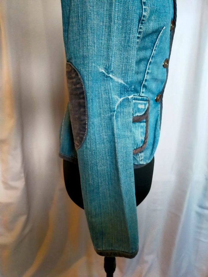 Veste en jean vintage Benetton – Femme – Taille S/M - photo numéro 4