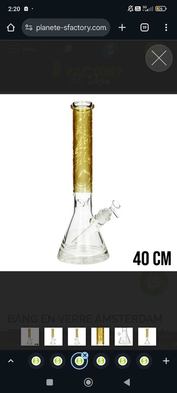 Pipe en eau en verre 