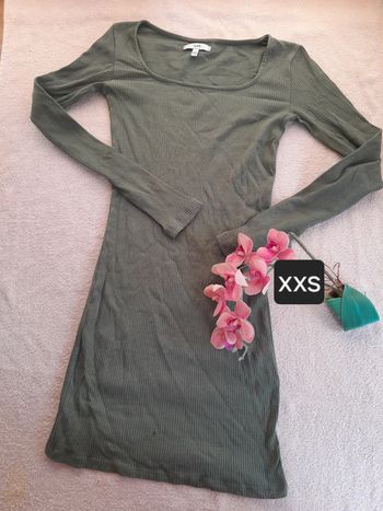 Robe manche longue kaki xxs la halle