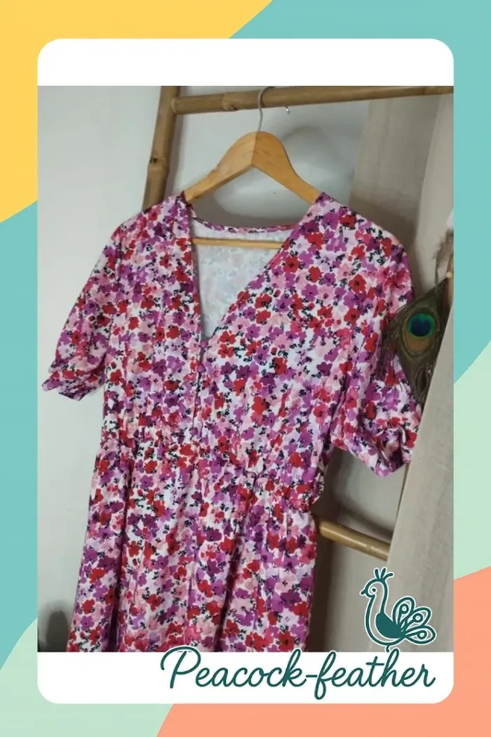 Robe rose fleurie 42 - photo numéro 2