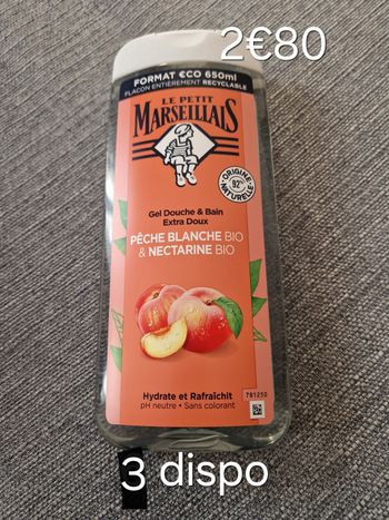 Gel douche peche et nectarine bio 650ml