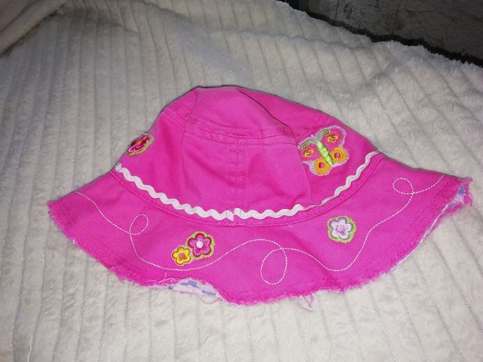 Chapeau "bob" fille rose papillon taille 49 50 - photo numéro 5