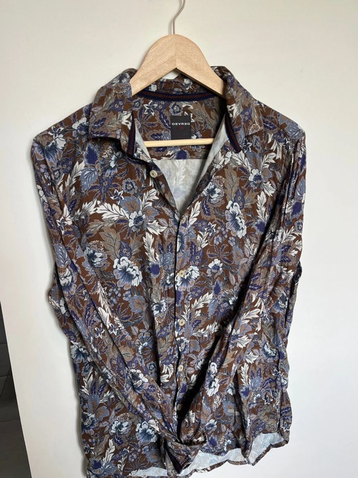 Chemise fleurs et feuille homme Devred M