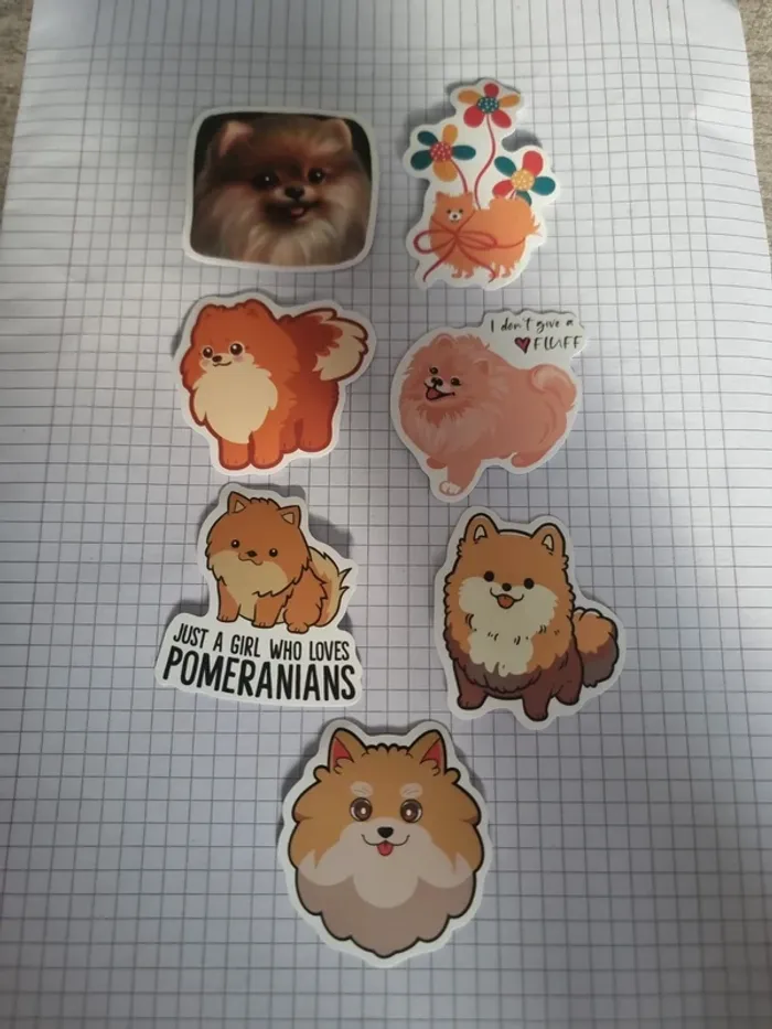 Lot d'autocollants motif chien (lot D)