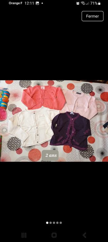 Lot 4 gilets 👧 taille 2 ans
