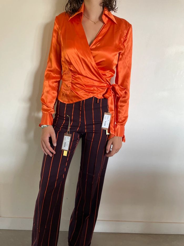 Ensemble créateur satiné Charo Azcona – Neuf 38 - photo numéro 3