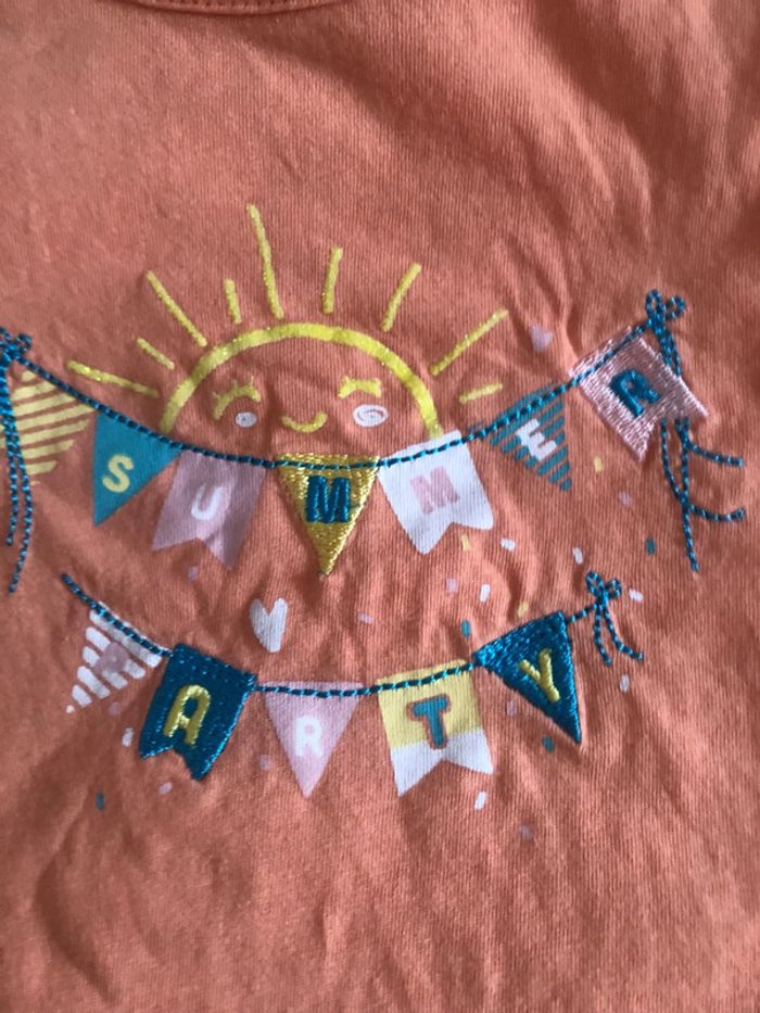 Tee shirt orange 9 mois - photo numéro 2