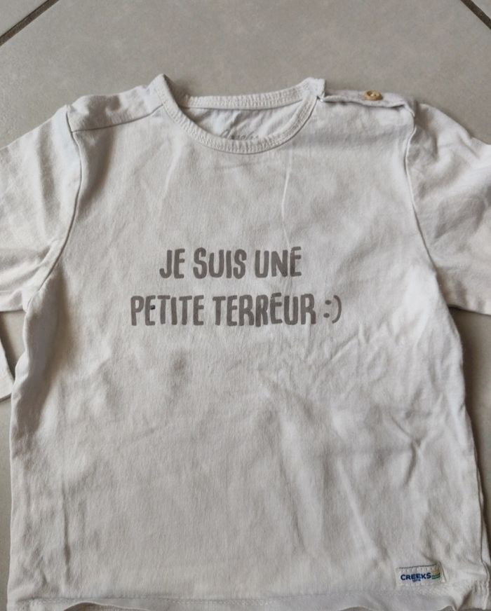 Tee-shirt manche longue taille 12 mois - photo numéro 2