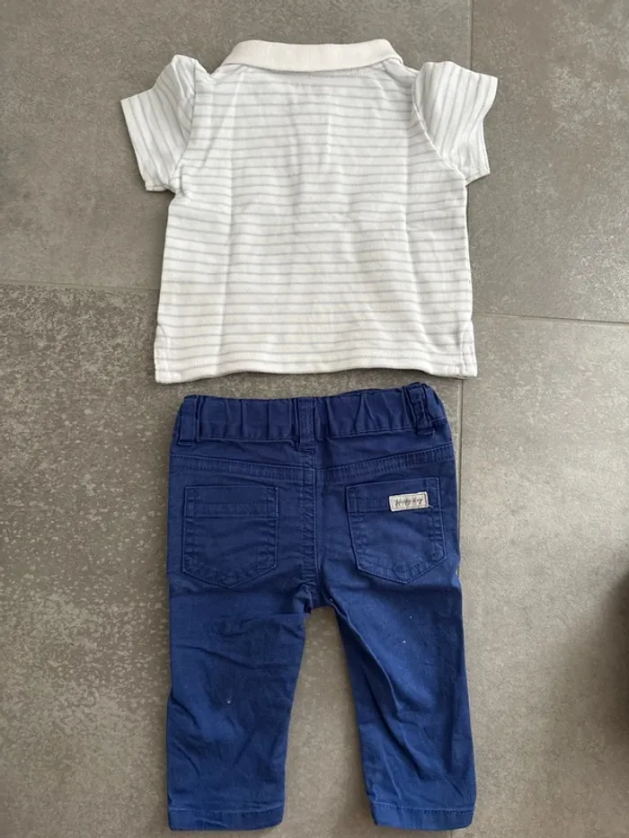 Ensemble polo et jean souple 3 mois - photo numéro 2