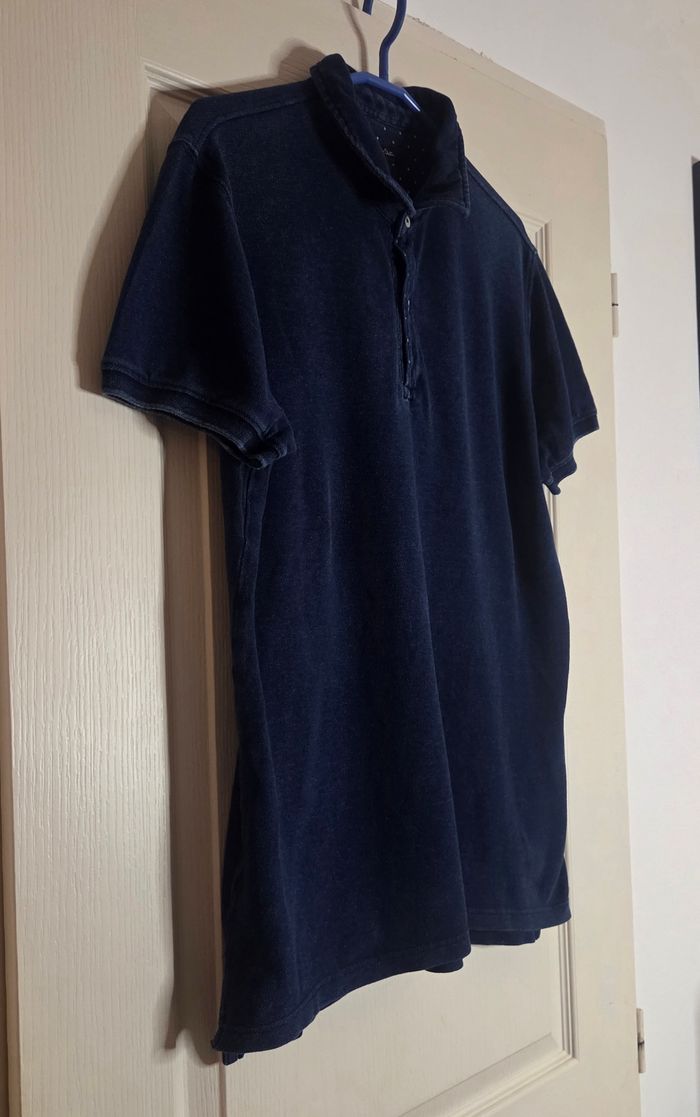 Polo Massimo Dutti Casual Fit – Bleu marine effet délavé chic – Très bon état - photo numéro 2