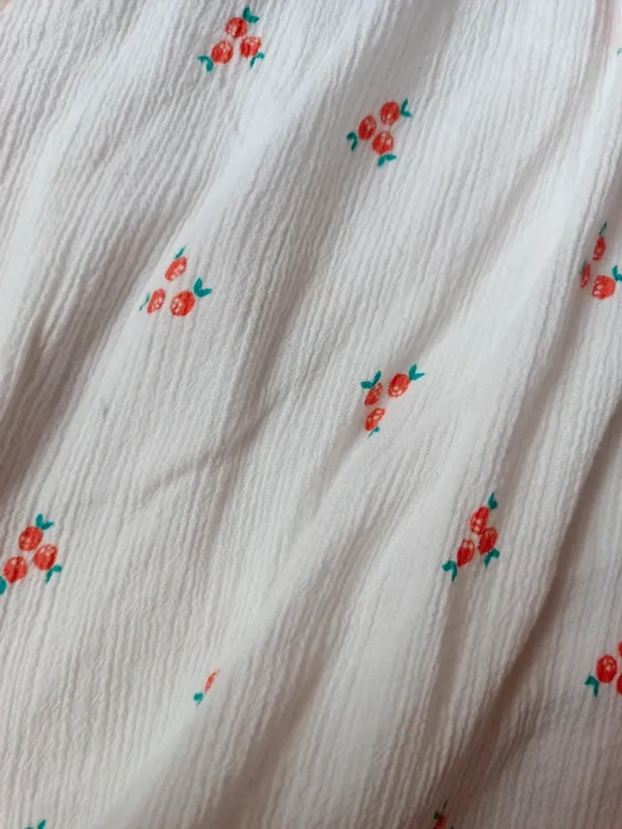Robe blanche Okaïdi 5 ans fleurs coton - photo numéro 2