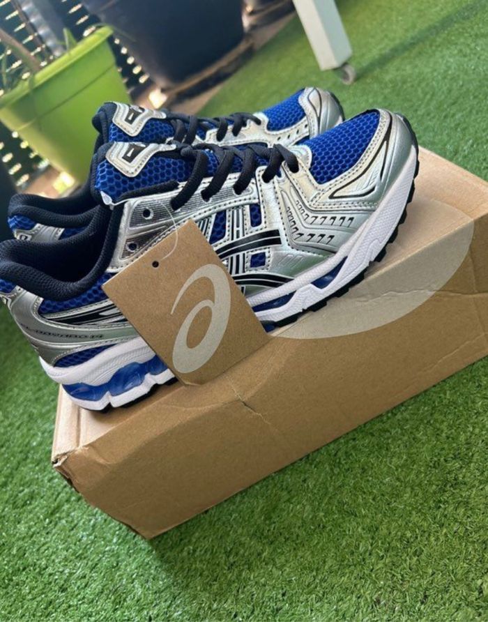 Basket asics kayano 14 bleu gris 37