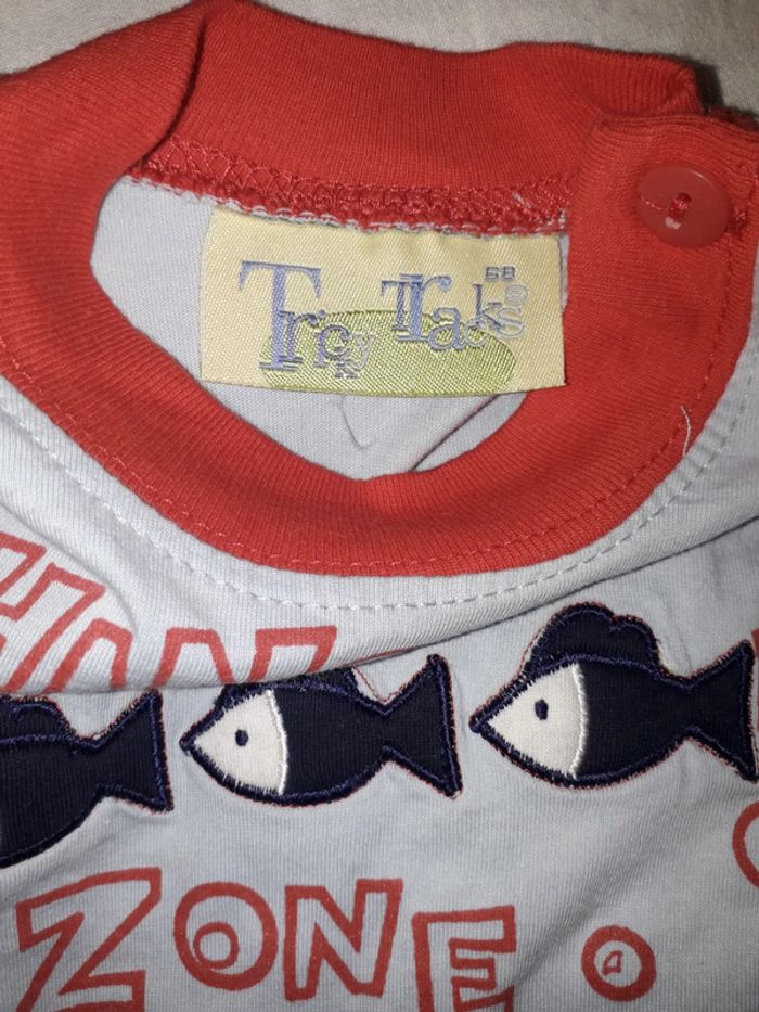 Tricky tracks tee-shirt poisson taille 6 mois - photo numéro 3