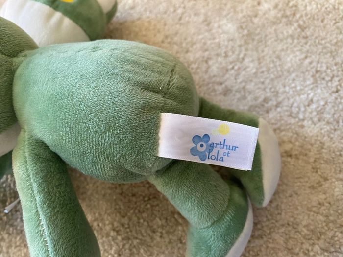 Lot 2 doudous grenouille 🐸 Arthur et Lola 🌻 - photo numéro 3