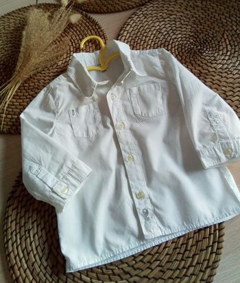 Chemise blanche manches longues Coudemail taille 18 mois