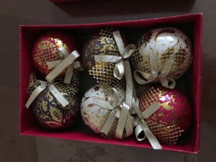 Boîte de 6 boules de Noël