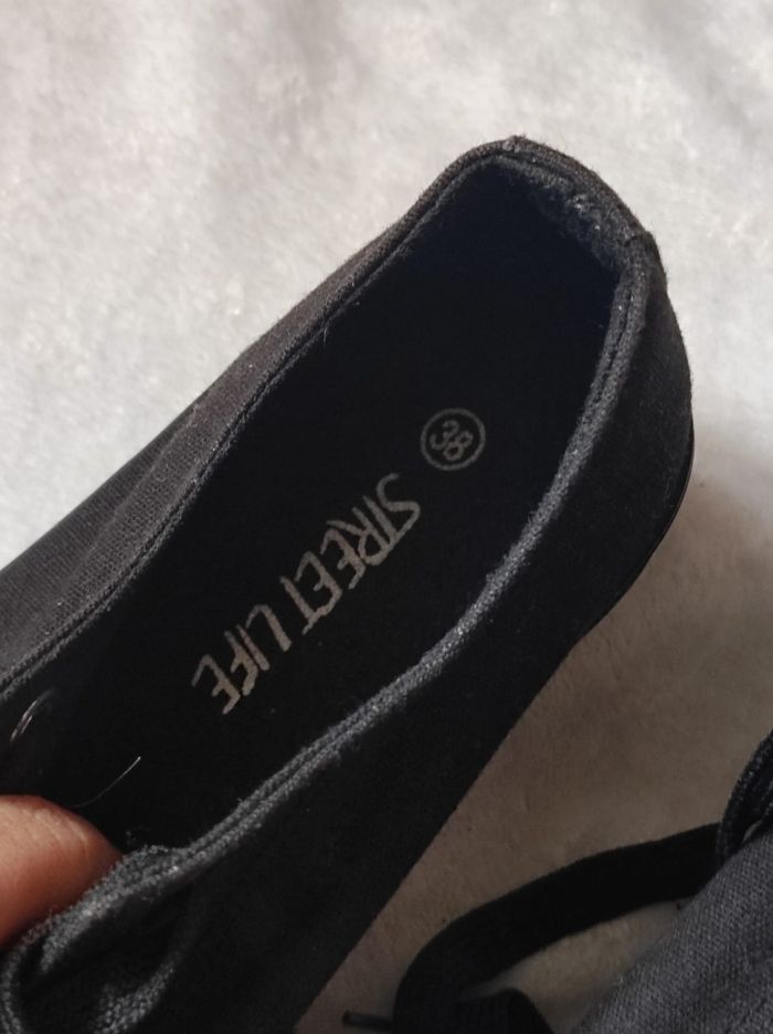 Baskets basses en toile noire taille 38 - photo numéro 3