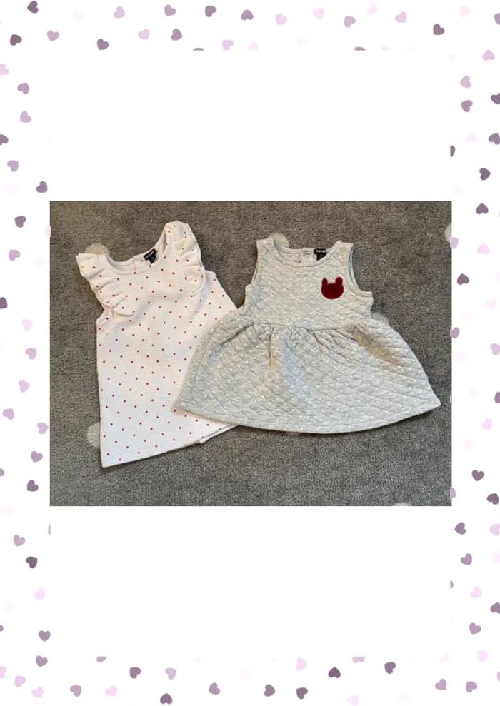 Kiabi Lot 2 robes bébé fille Taille 6 mois/69 cm
